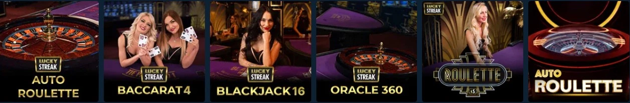 Oshi Casino live roulette and blackjack